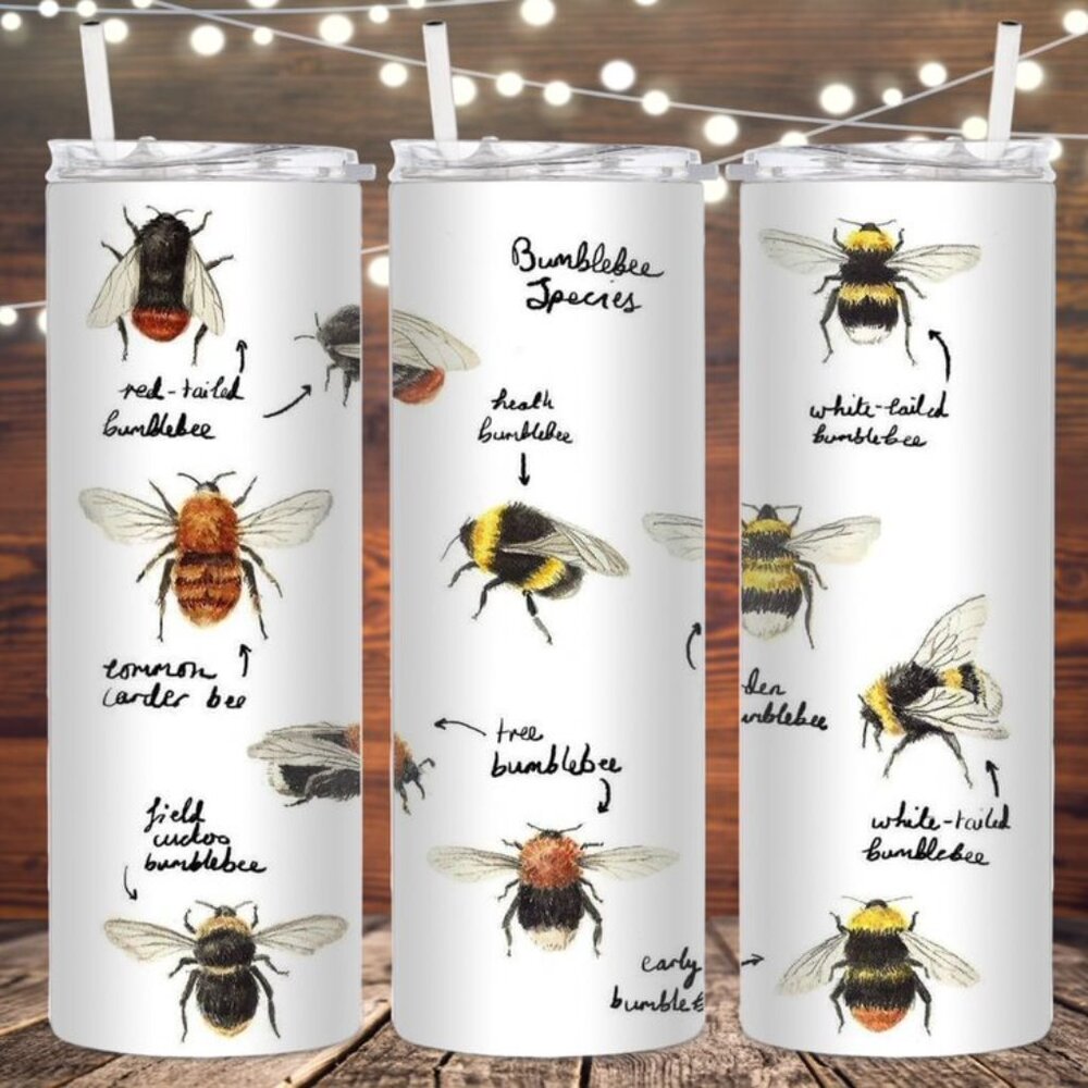 Bumble Bee Species Metal Insulated Tumbler